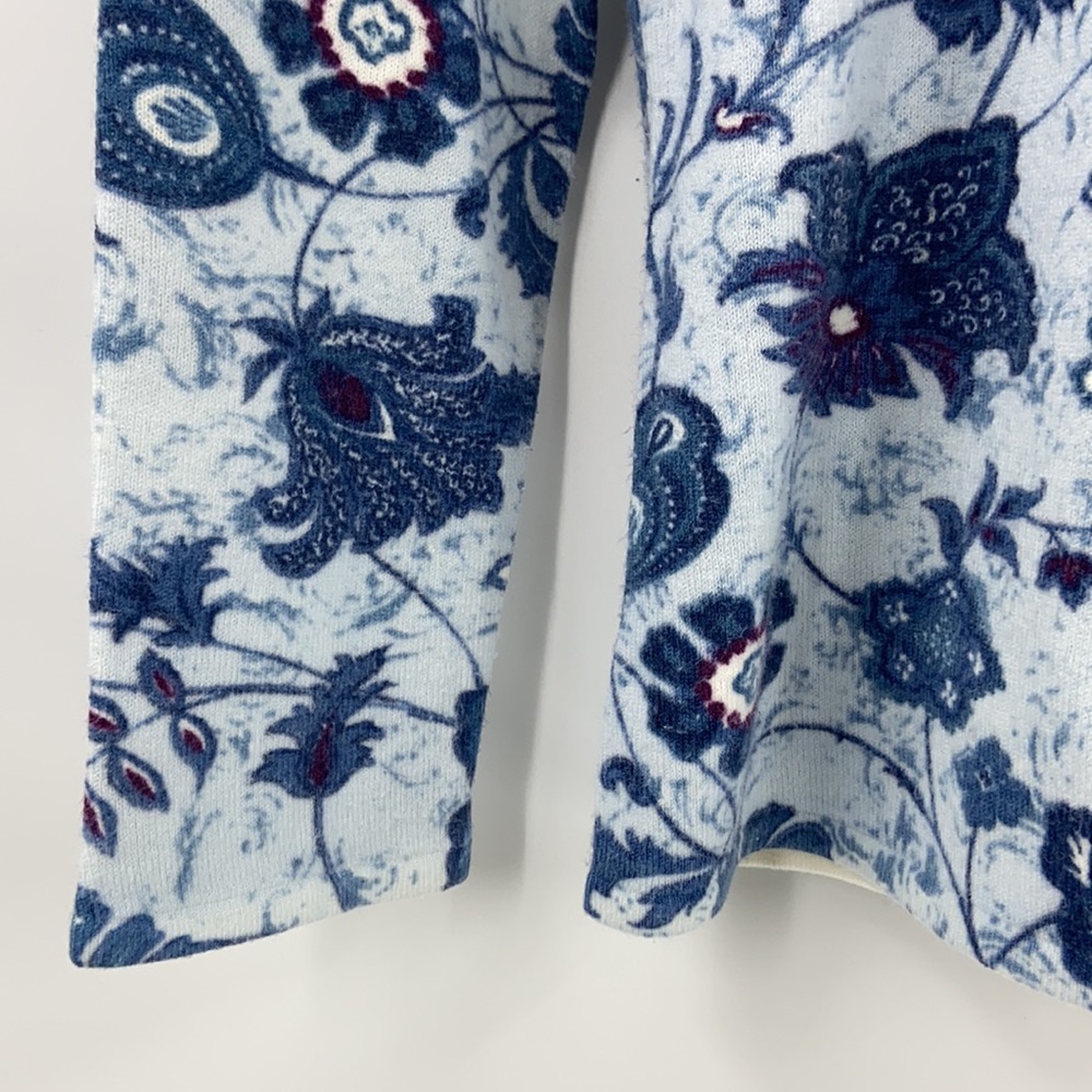 Classic Elements Soft Button Front Blue Pattern S… - image 6